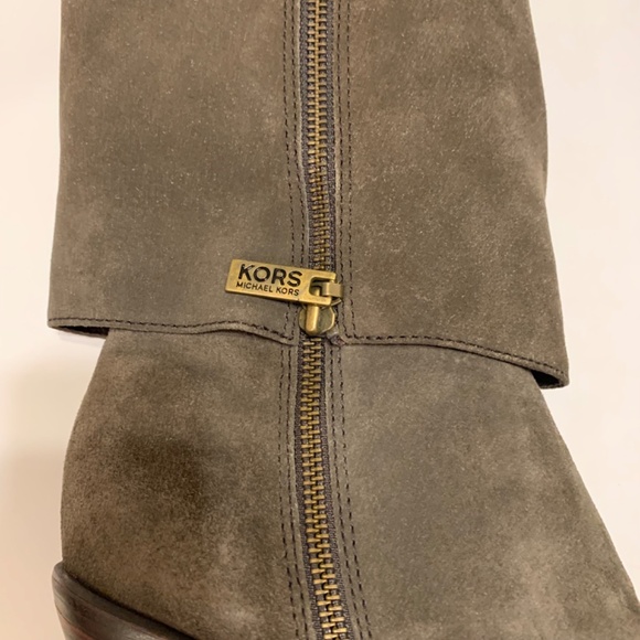 Michael Kors Suede Fold Over Brown Women Boots Size 10 - Picture 8 of 10